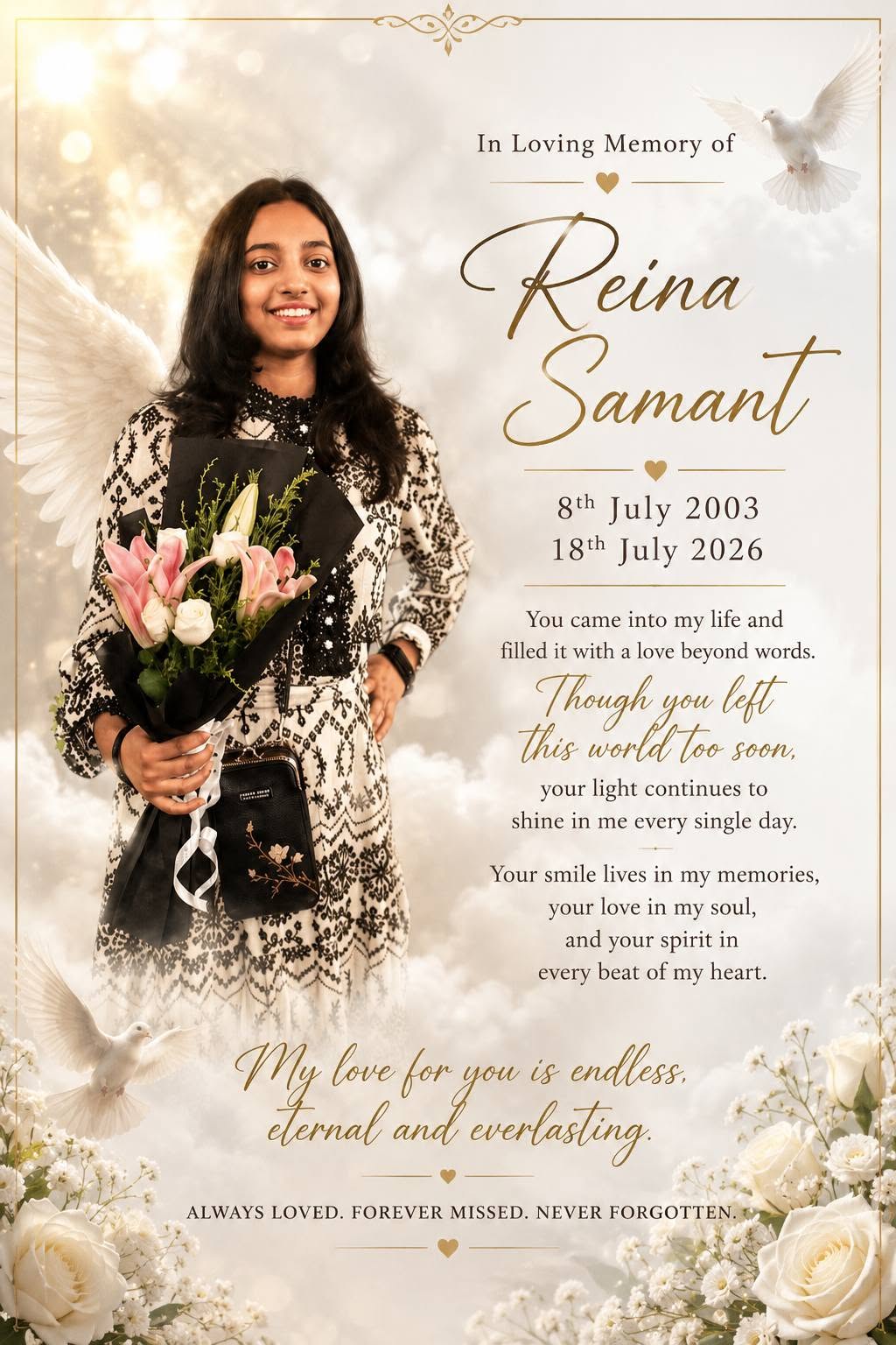 Reina Samant Obituary US Death (July 18, 2026)
